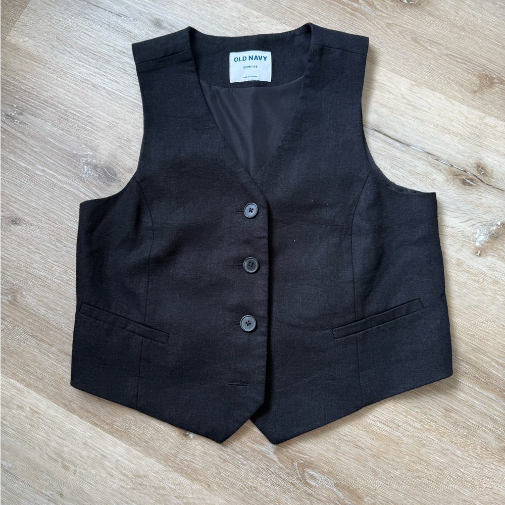 Old Navy Linen-Blend Vest - XSP